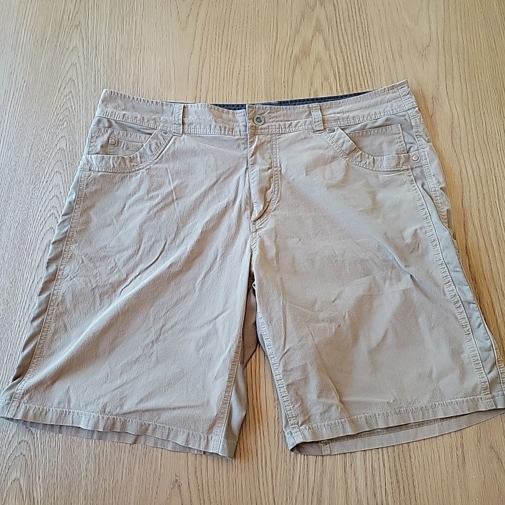 Kuhl Radikl Hiking Shorts Mens 40 Khaki Beige 10 Inseam Outdoor Performance 5268